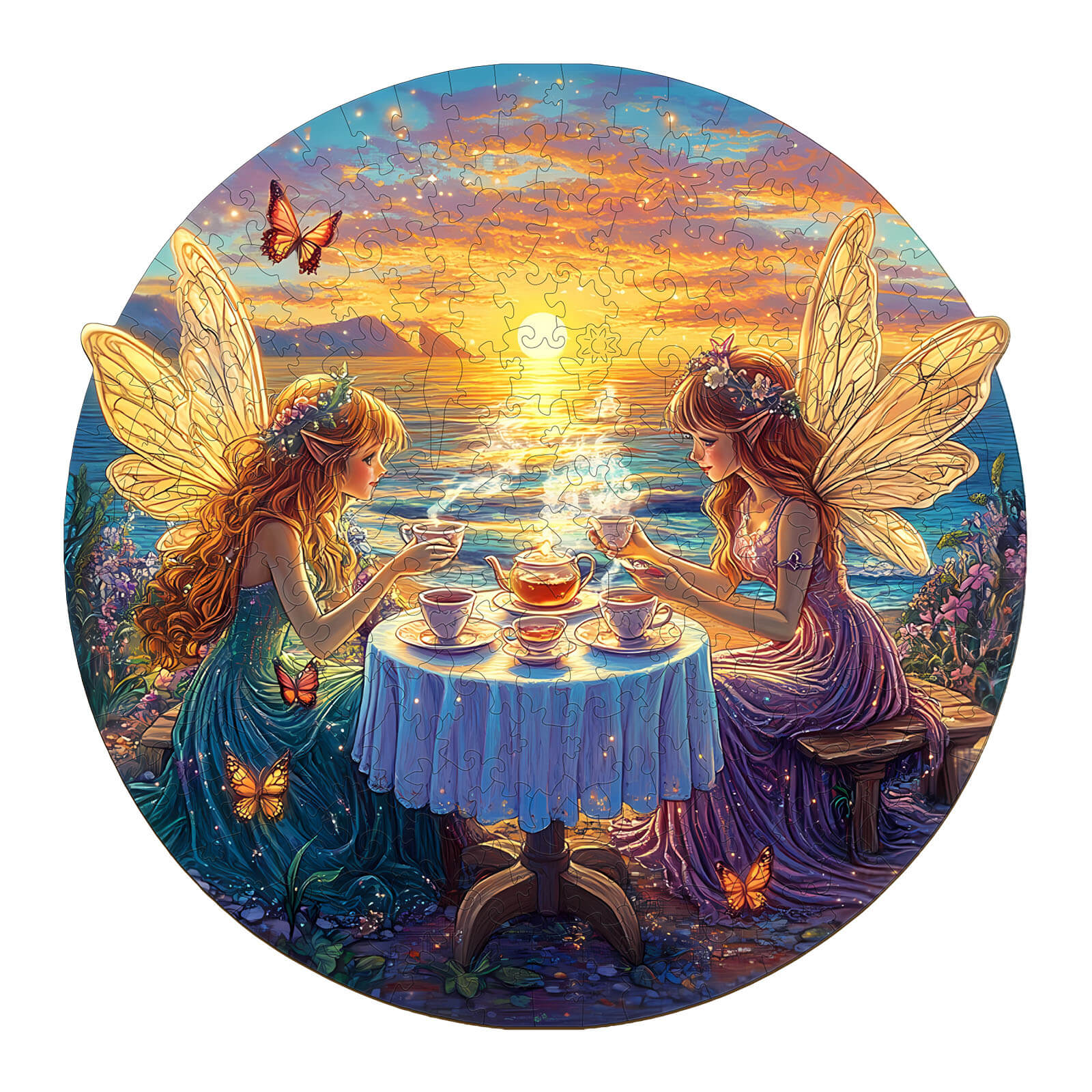 Fairy Tea Party Wooden Jigsaw Puzzle