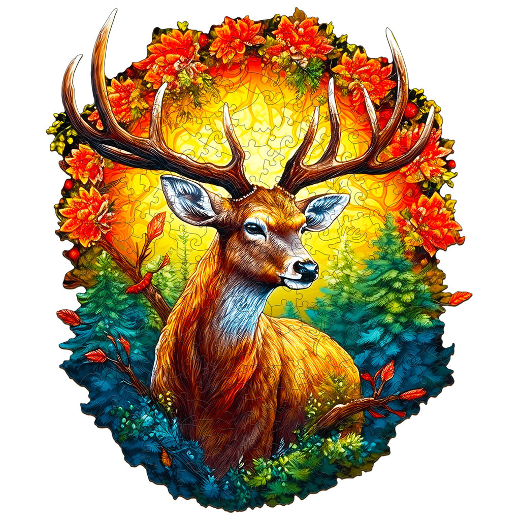Deer Of Life-2 Wooden Jigsaw Puzzle
