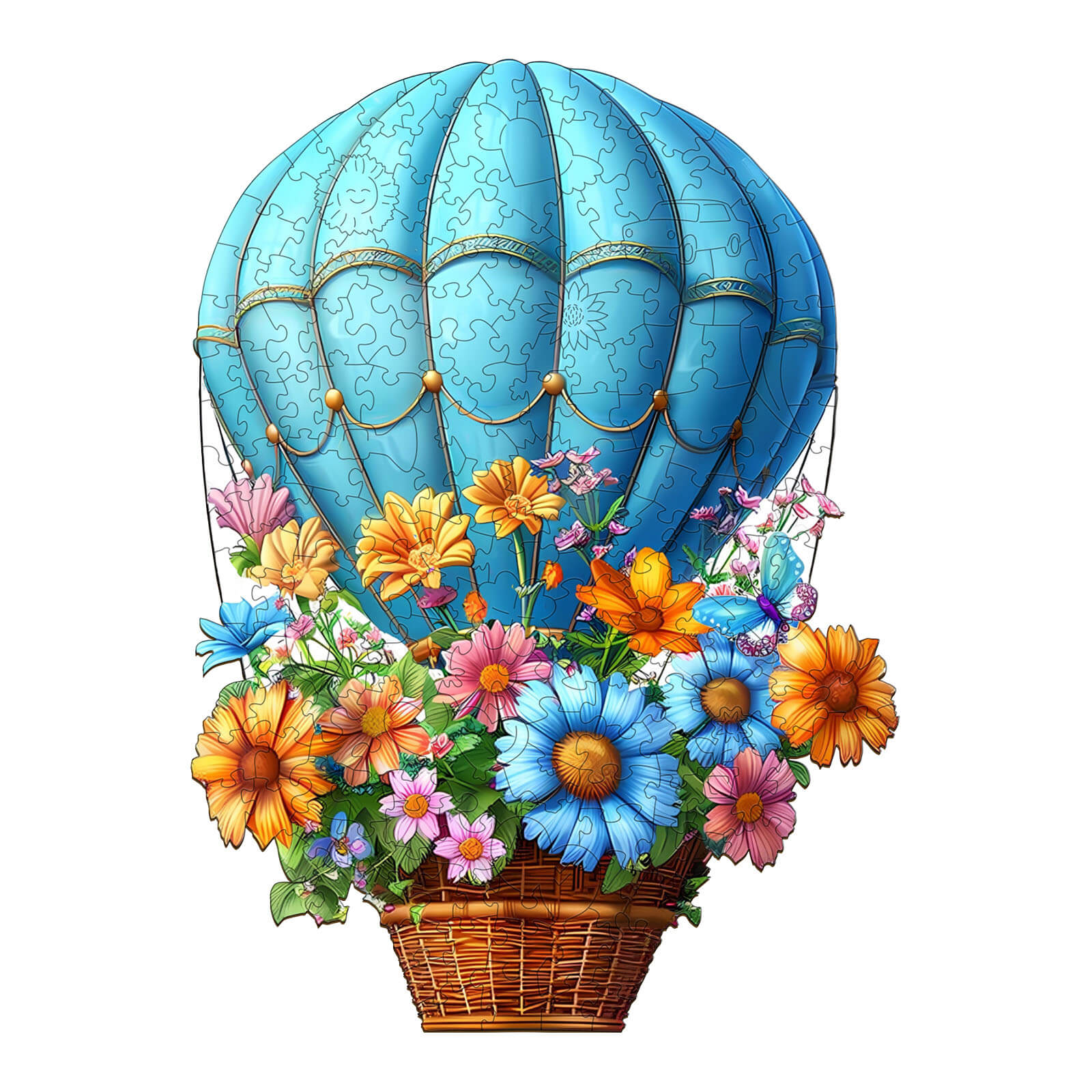 Flying Flowers Wooden Jigsaw Puzzle