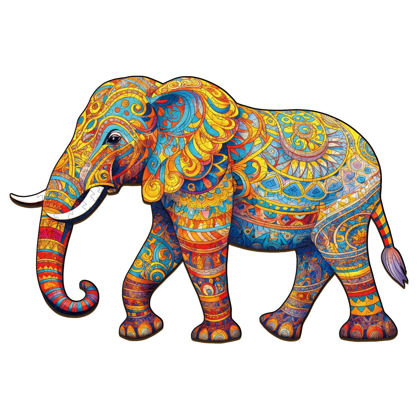 Walking Elephant Wooden Jigsaw Puzzle