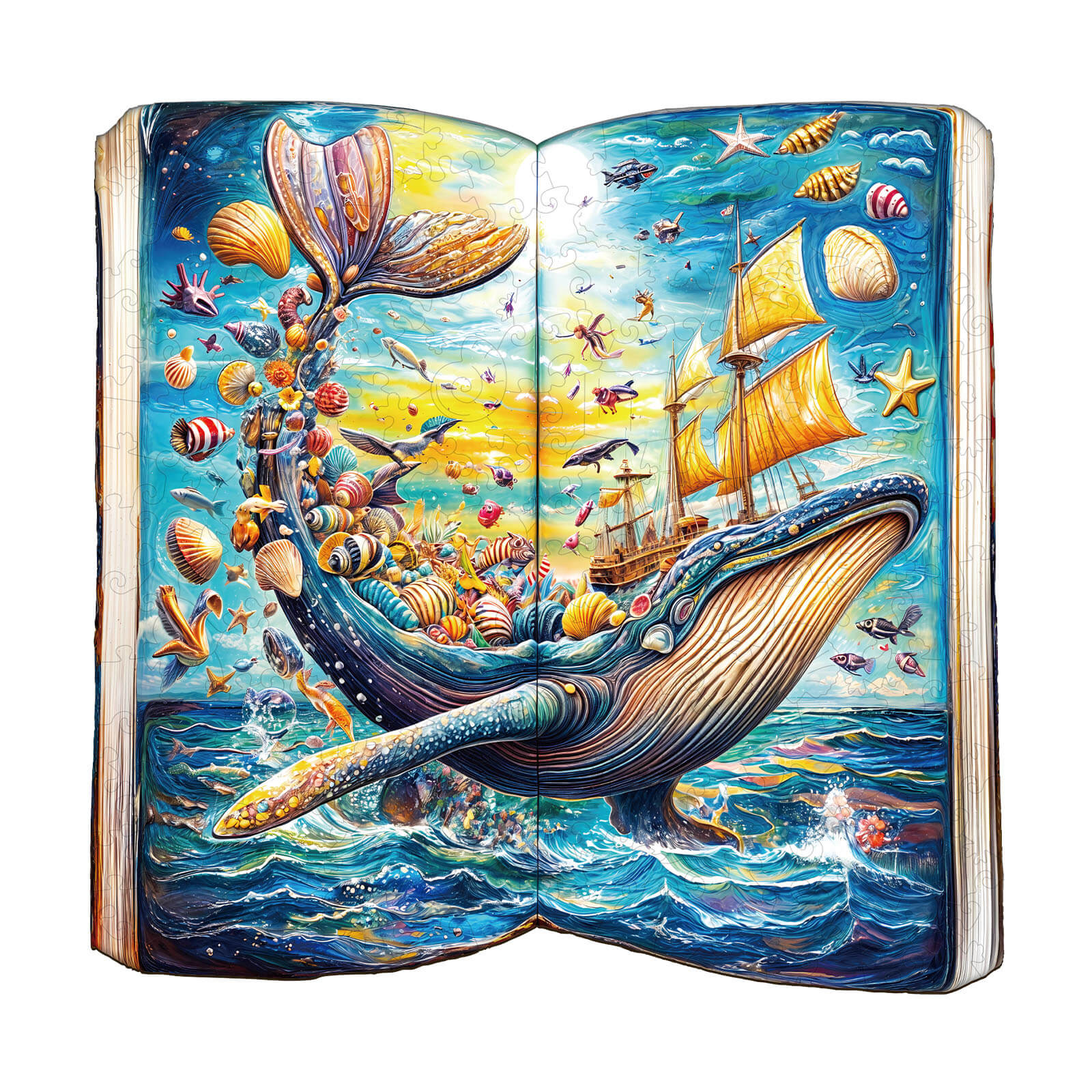 Whale Story-2 Wooden Jigsaw Puzzle