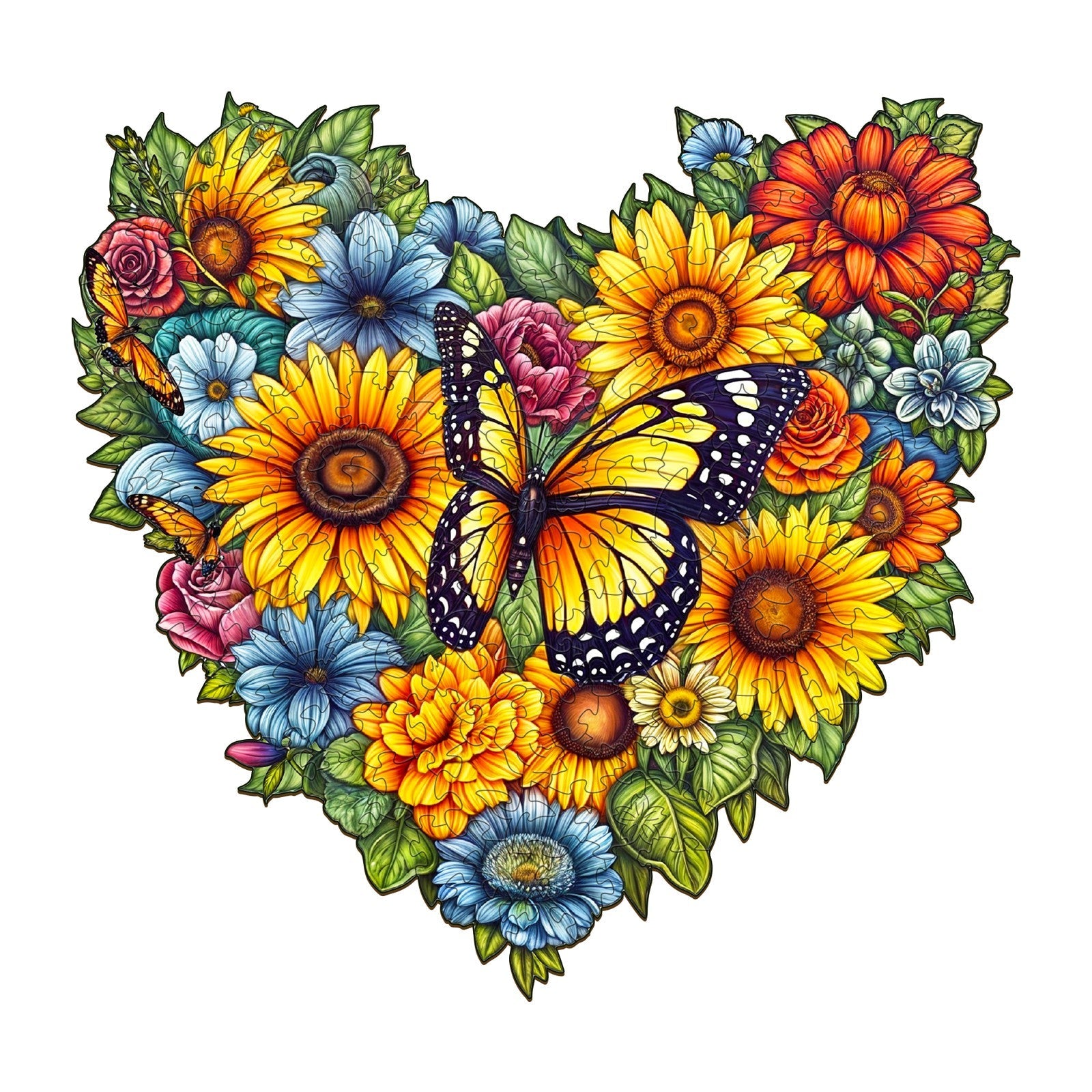 Flower Butterfly Wooden Jigsaw Puzzle
