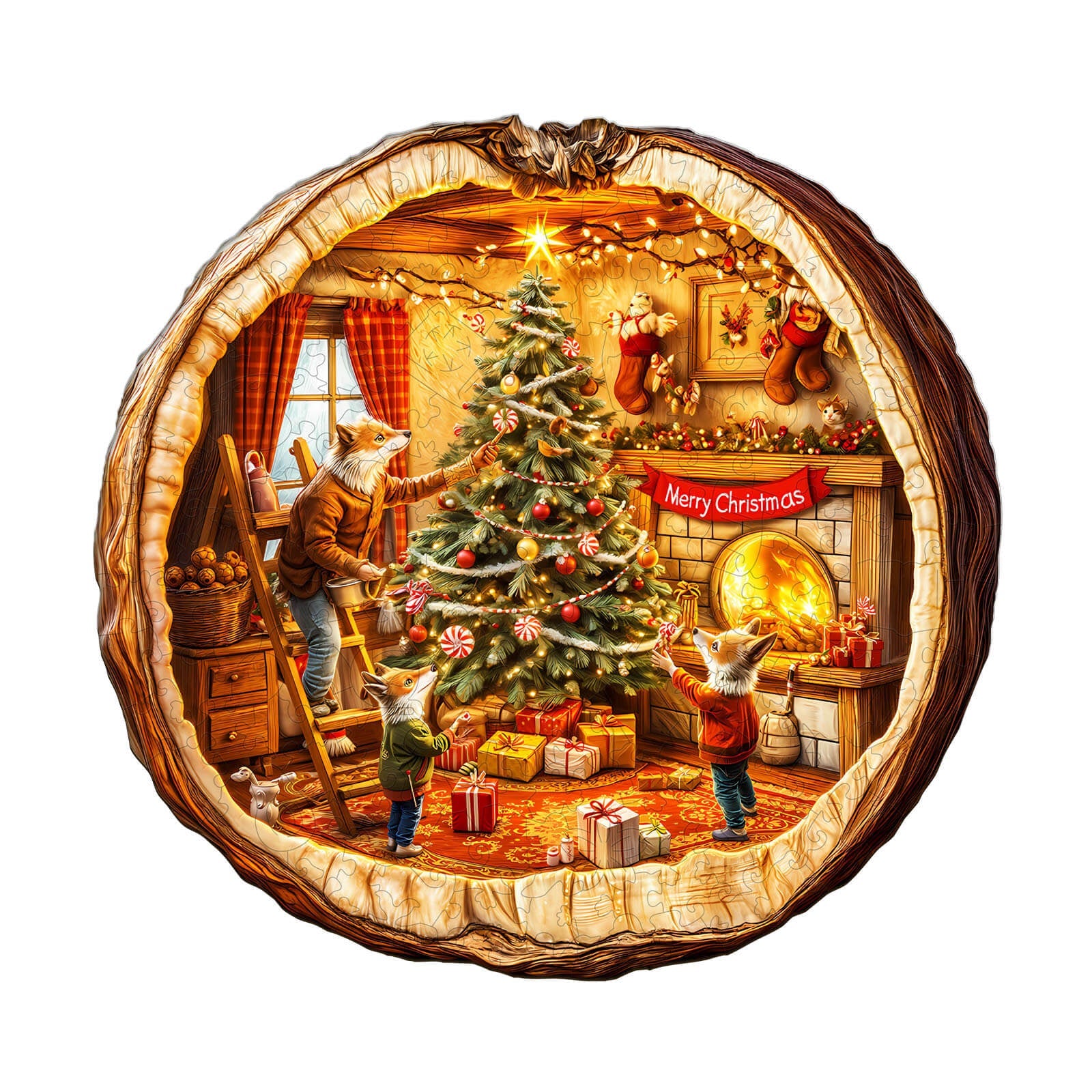 Fox House Wooden Jigsaw Puzzle