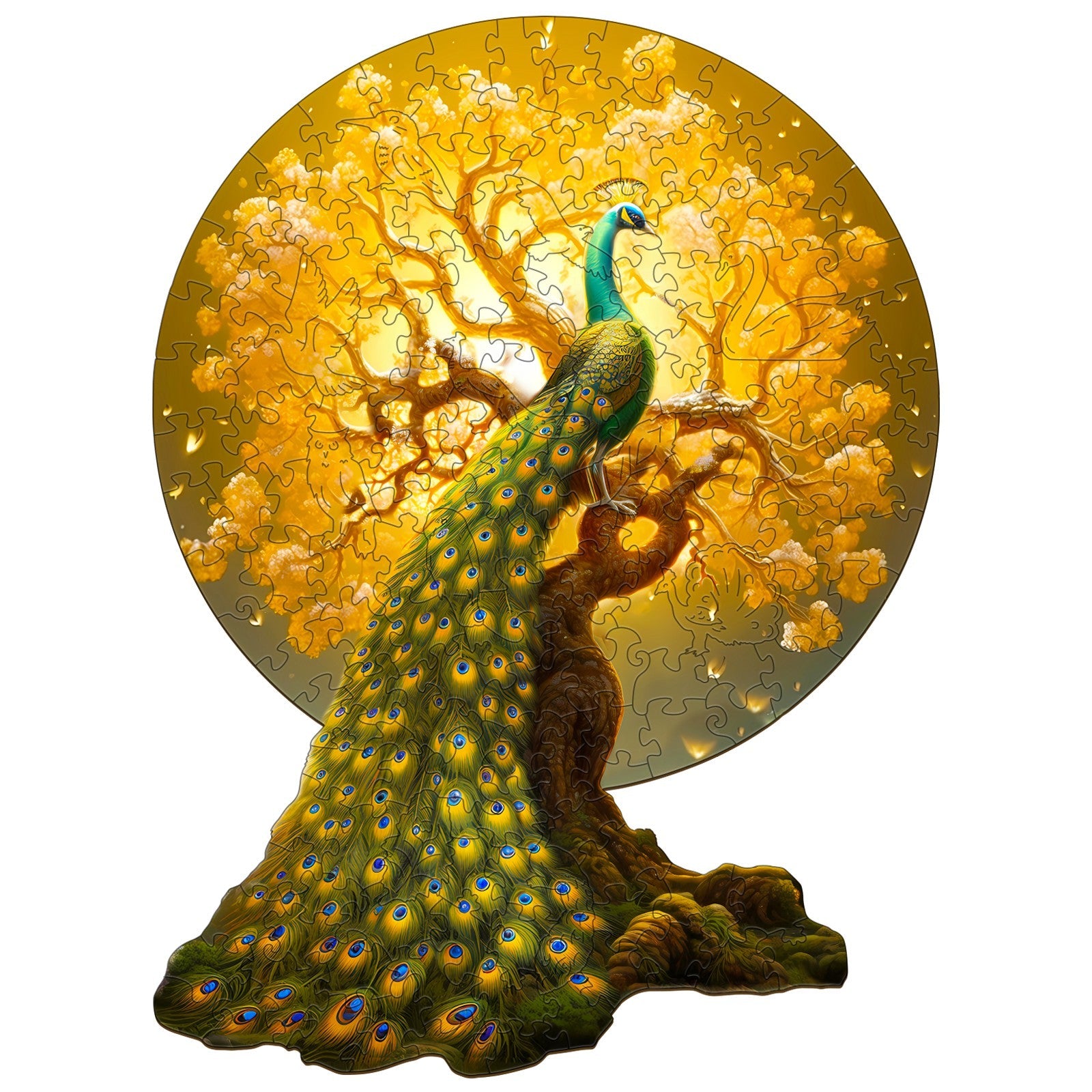 Noble Peacock-2 Wooden Jigsaw Puzzle