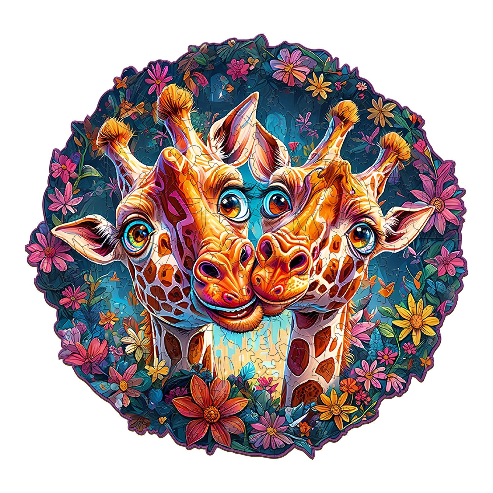Funny Giraffe Wooden Jigsaw Puzzle
