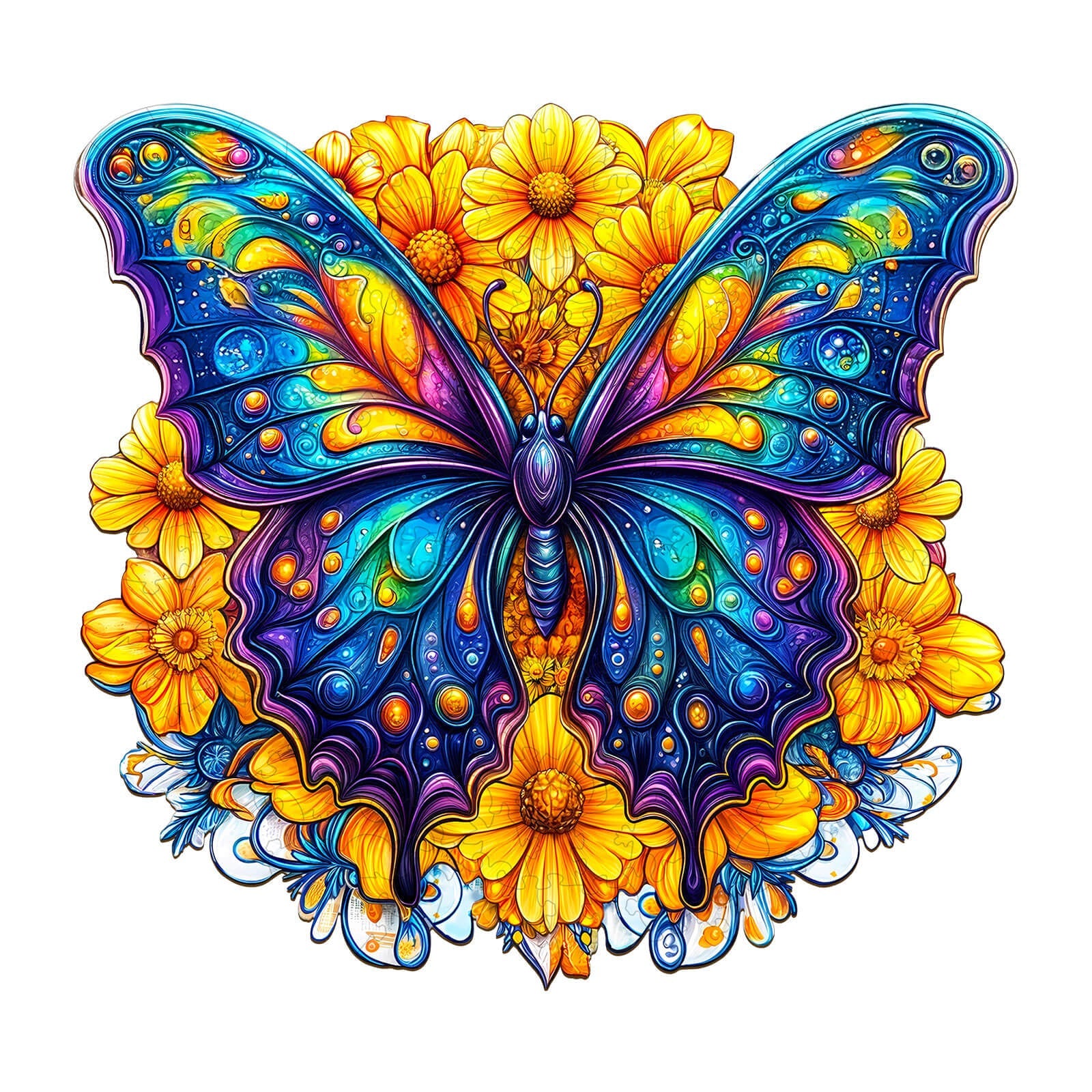 Morpho Butterfly Wooden Jigsaw Puzzle