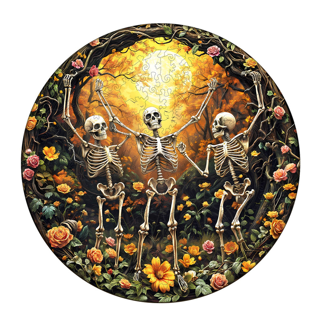 Skeleton Moon Glee  Wooden Jigsaw Puzzle