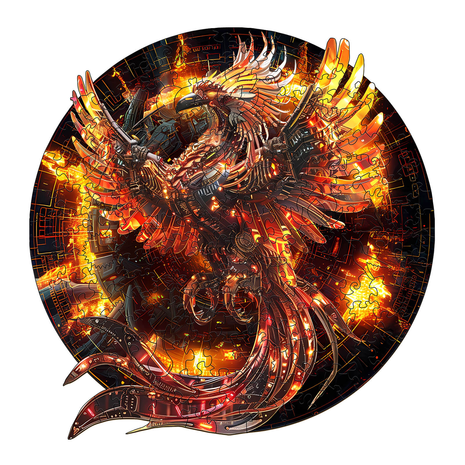 Mechanical Phoenix Wooden Jigsaw Puzzle