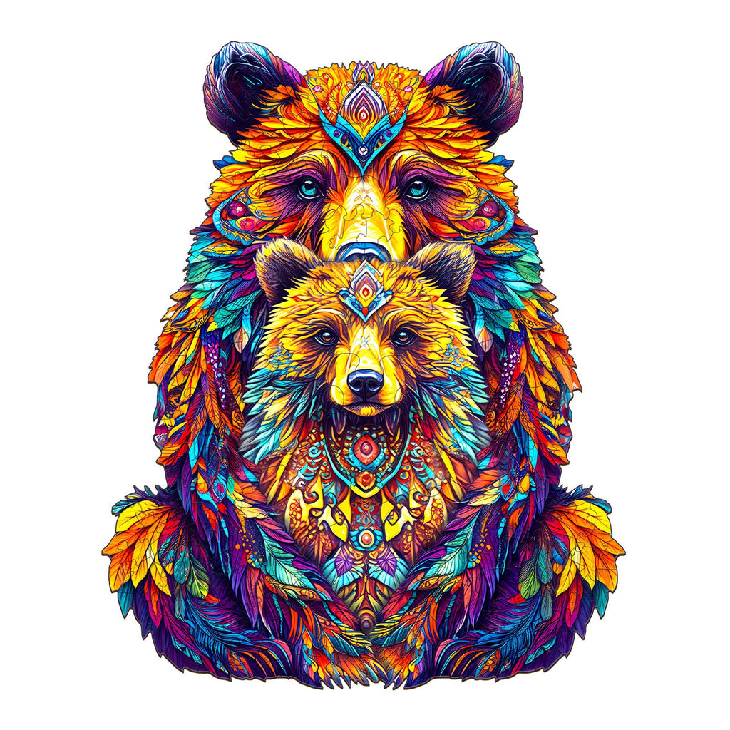 Parent-child bear Wooden Jigsaw Puzzle