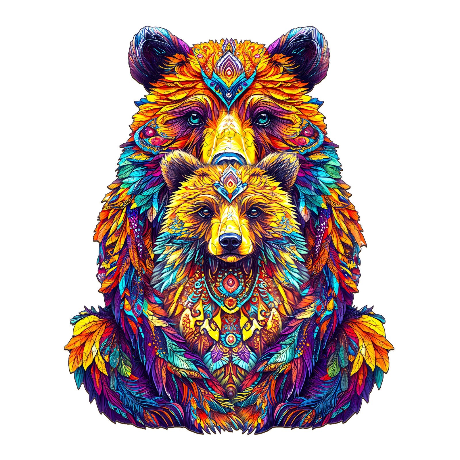 Parent-child bear Wooden Jigsaw Puzzle