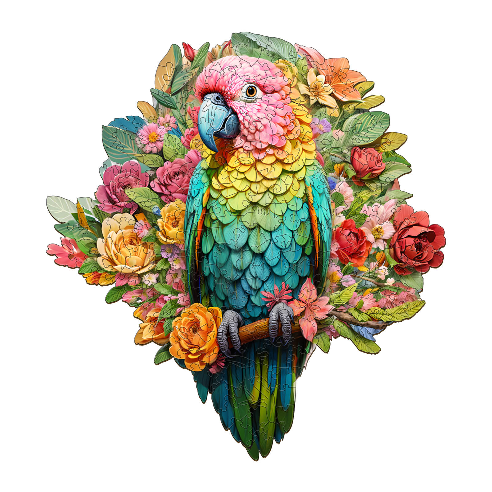 Colorful Parrot Wooden Jigsaw Puzzle