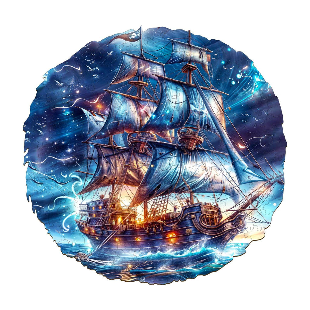 Blue Voyage Wooden Jigsaw Puzzle