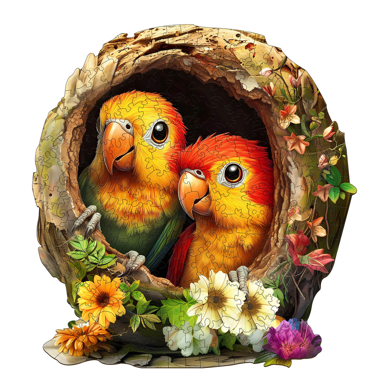 Naughty Parrot-2 Wooden Jigsaw Puzzle