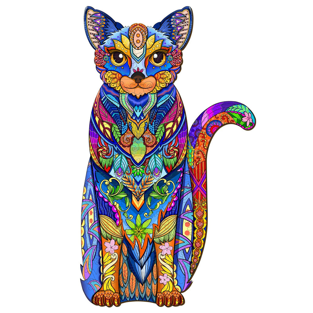 Keen Cat Wooden Jigsaw Puzzle