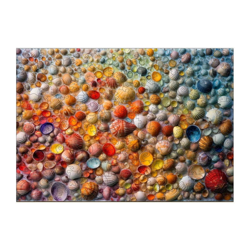 Colorful Seashells Wooden Jigsaw Puzzle