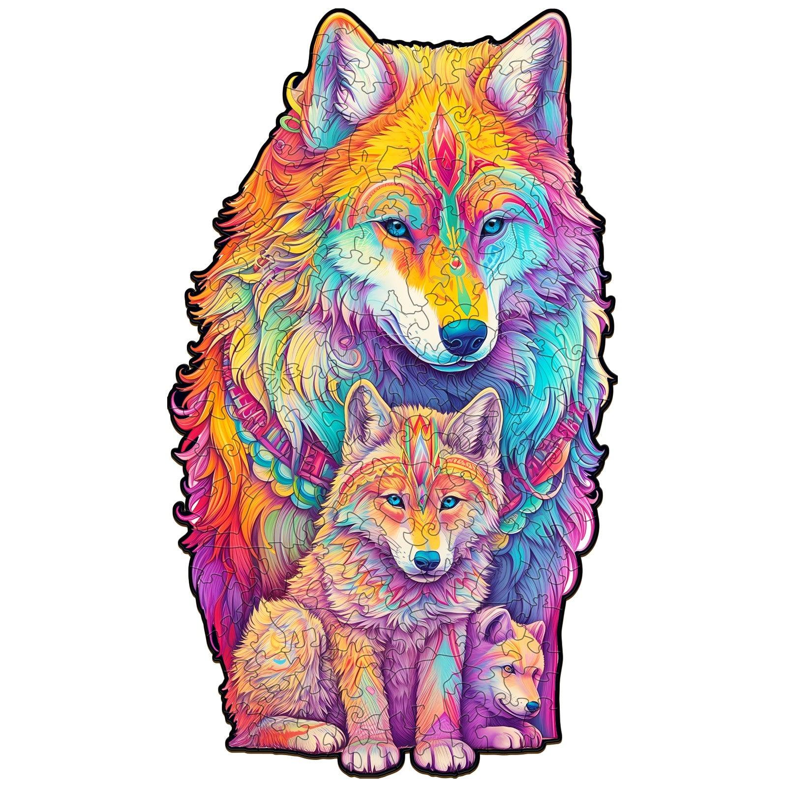 Wolf Family-2 Wooden Jigsaw Puzzle