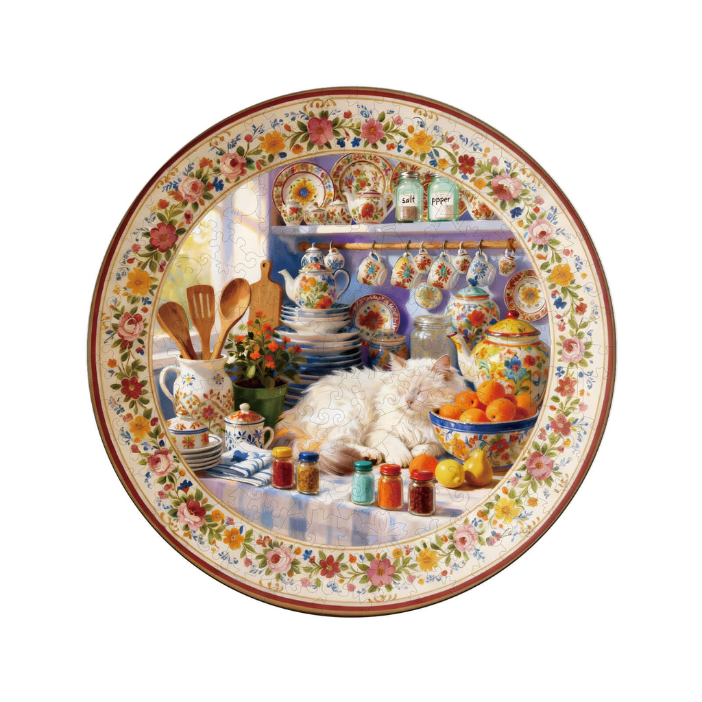 Sunlit Kitchen Wooden Jigsaw Puzzle