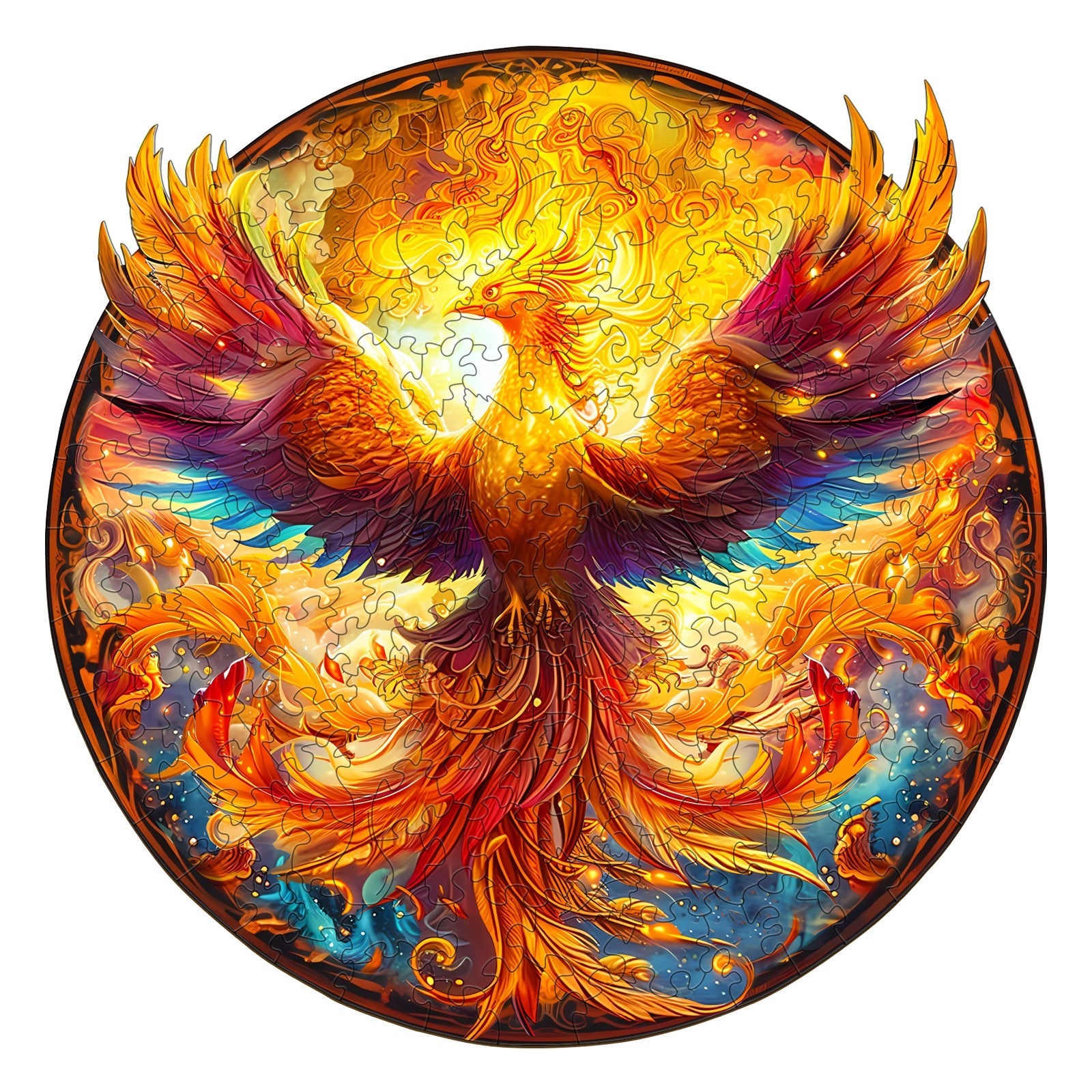 Flame-born Phoenix-2 Wooden Jigsaw Puzzle
