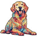 Loyal Golden Retriever Wooden Jigsaw Puzzle