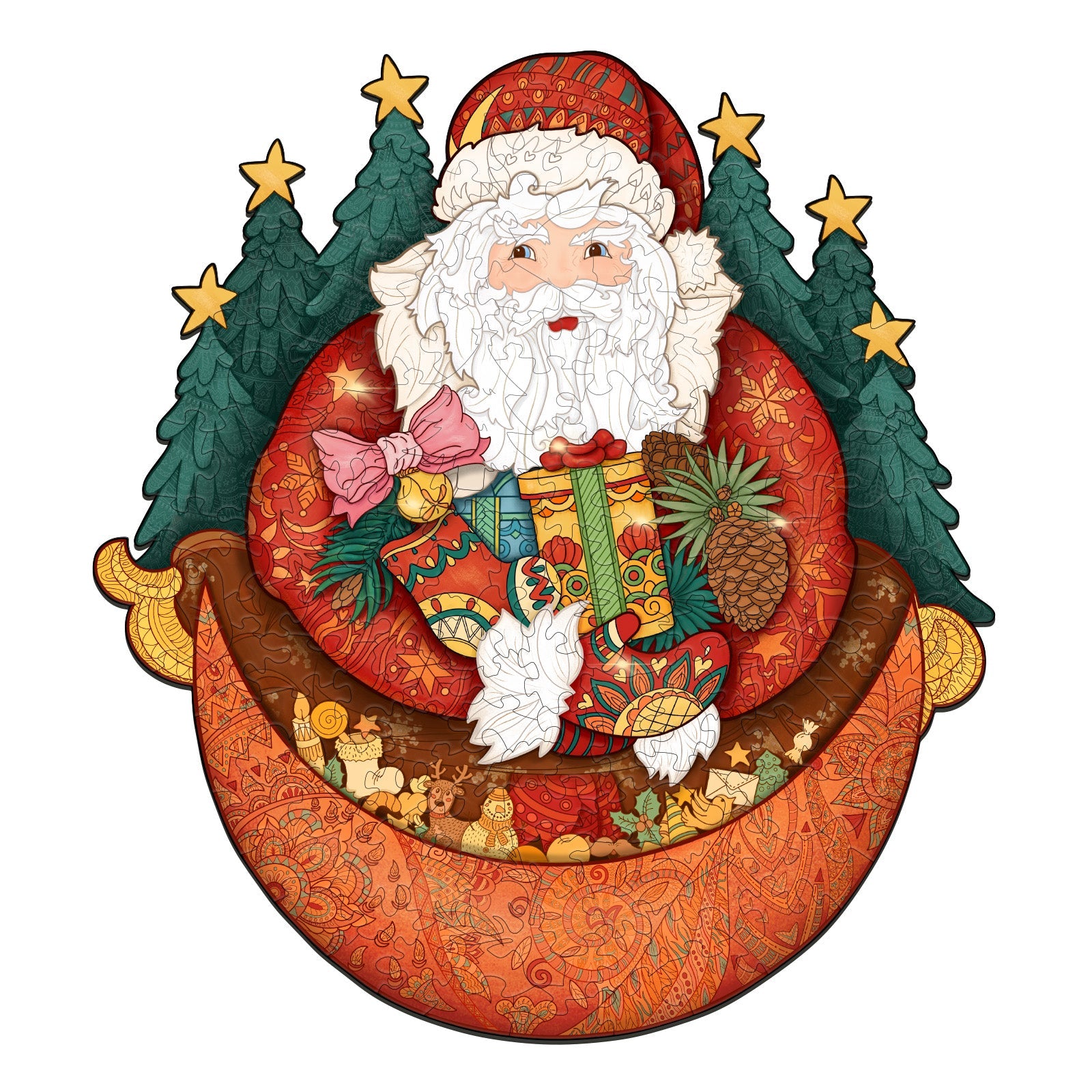 Warm Christmas Wooden Jigsaw Puzzle
