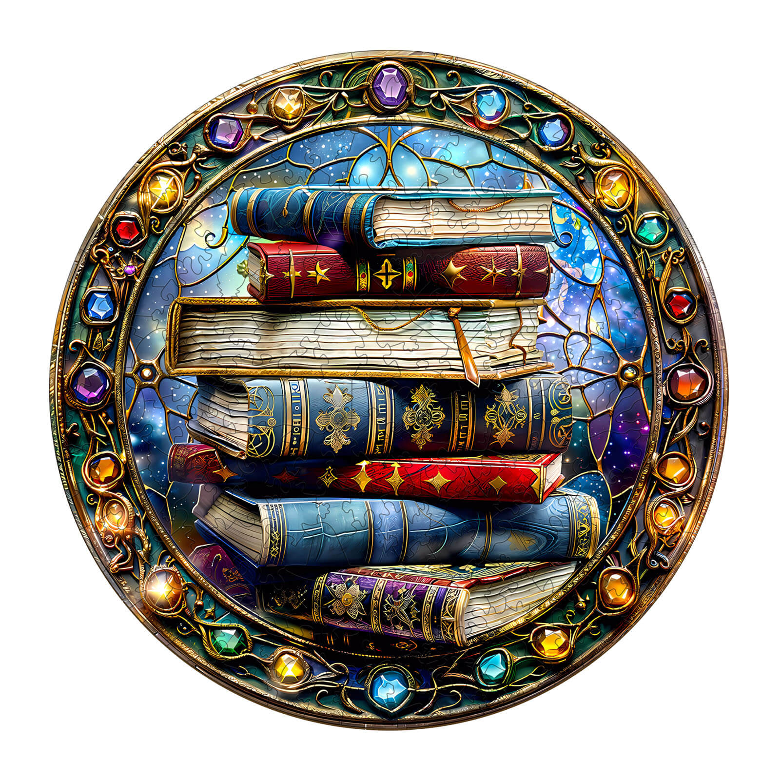Magic tome-2 Wooden Jigsaw Puzzle