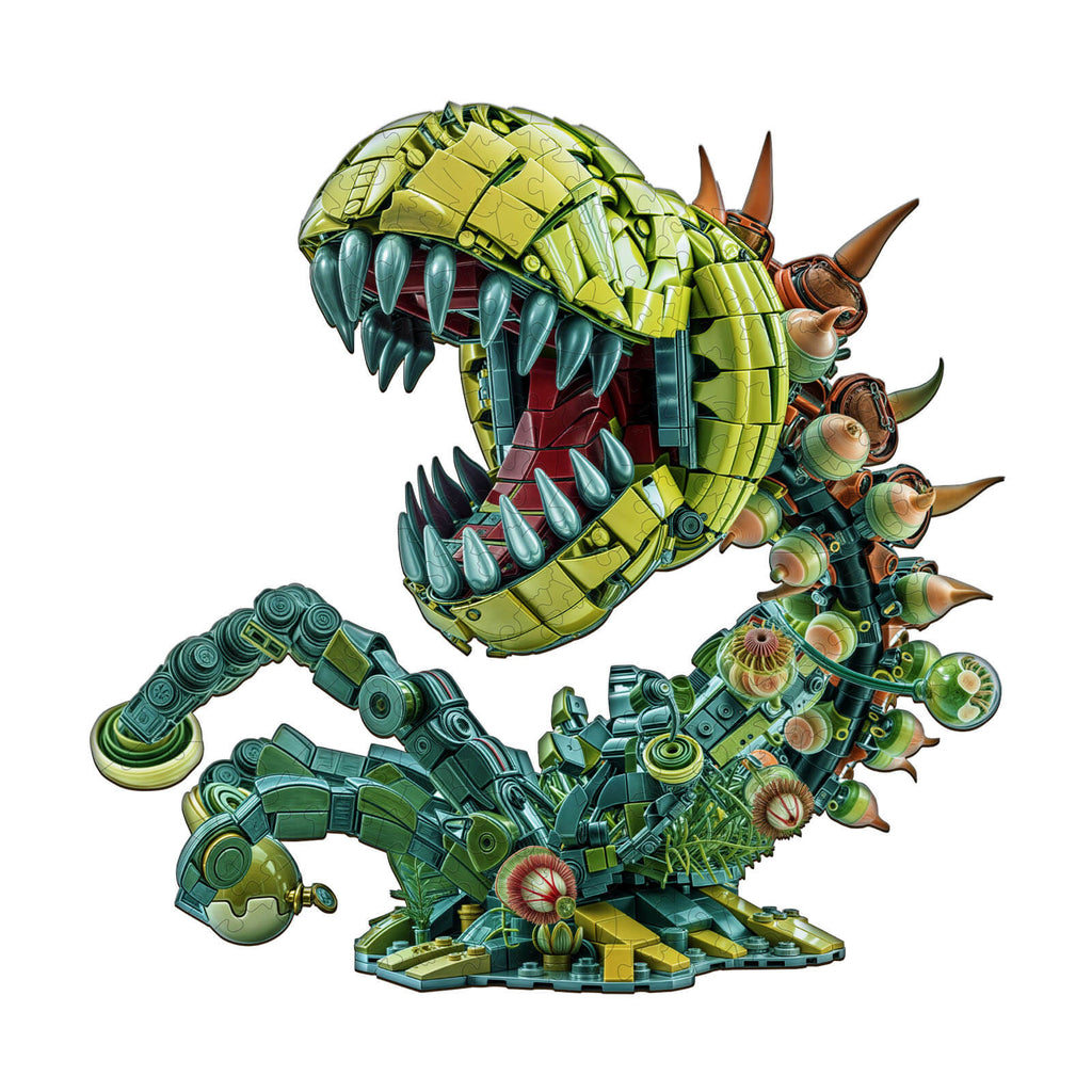 Building blocks Piranha Wooden Jigsaw Puzzle