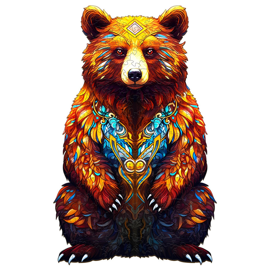 King Of Brown Bears Wooden Jigsaw Puzzle