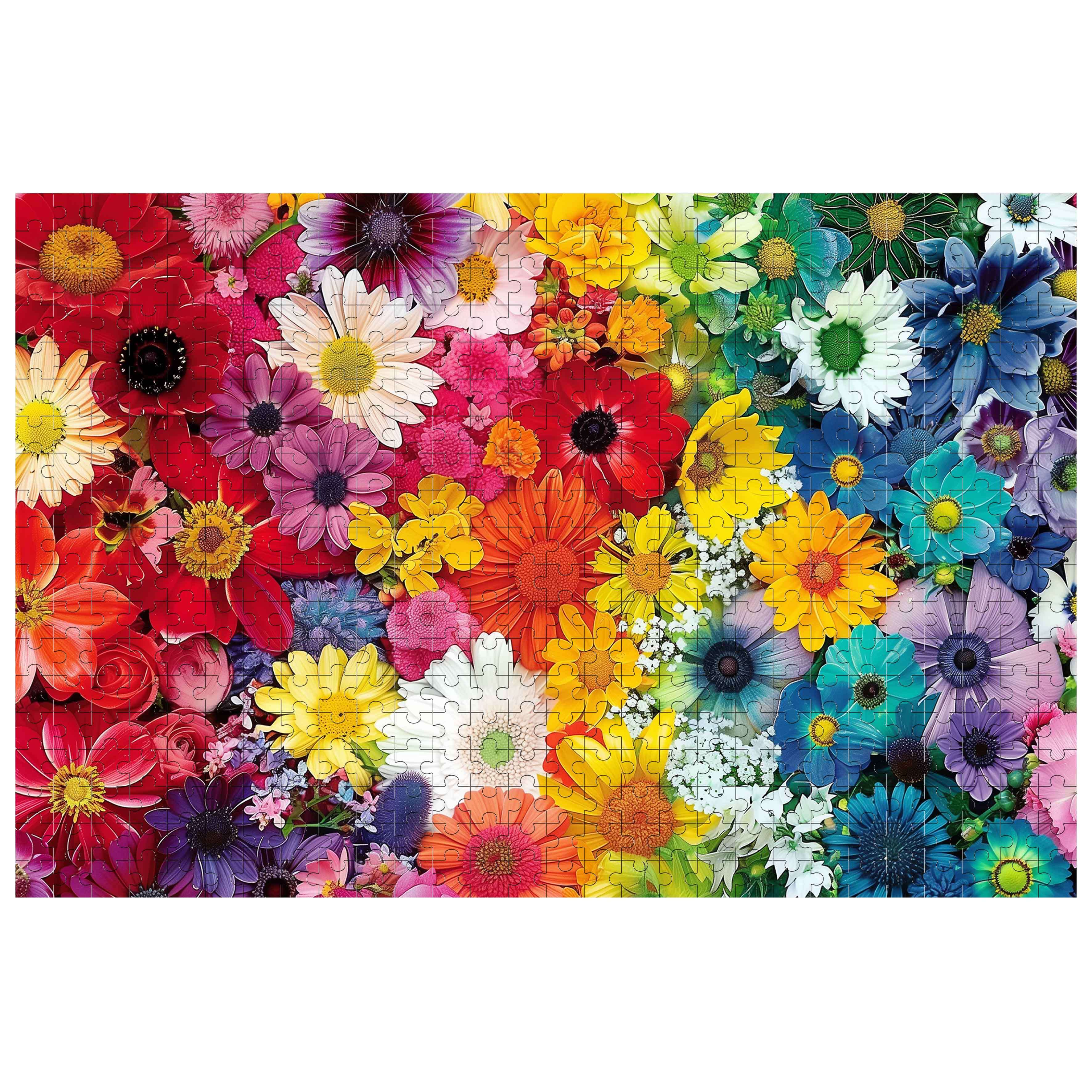 Colorful Flowers 500 / 1000 Piece Puzzle