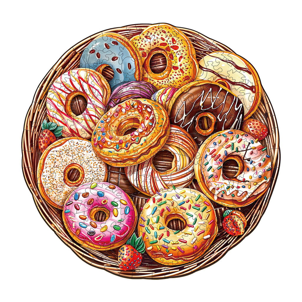Donuts Wooden Jigsaw Puzzle