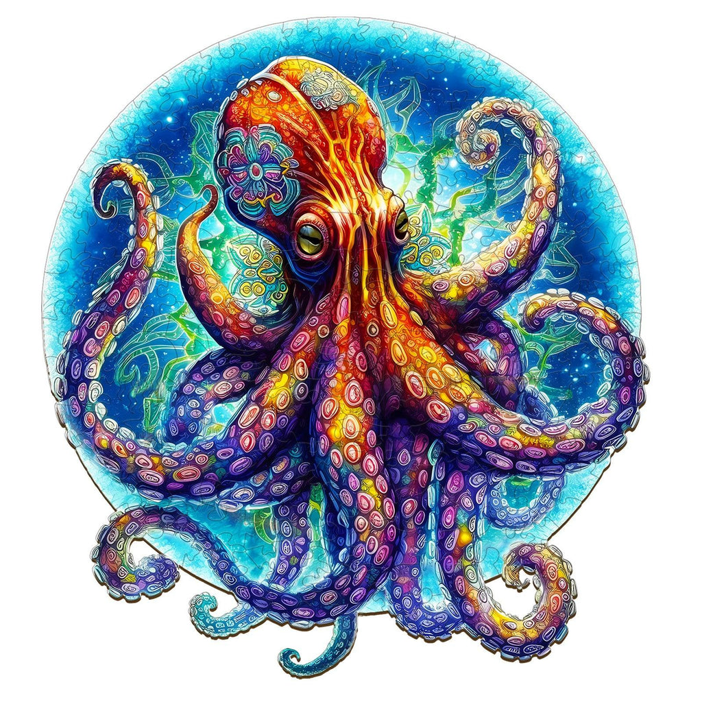 Mandala Octopus Wooden Jigsaw Puzzle