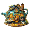 Rabbit's teapot Wooden Jigsaw Puzzle