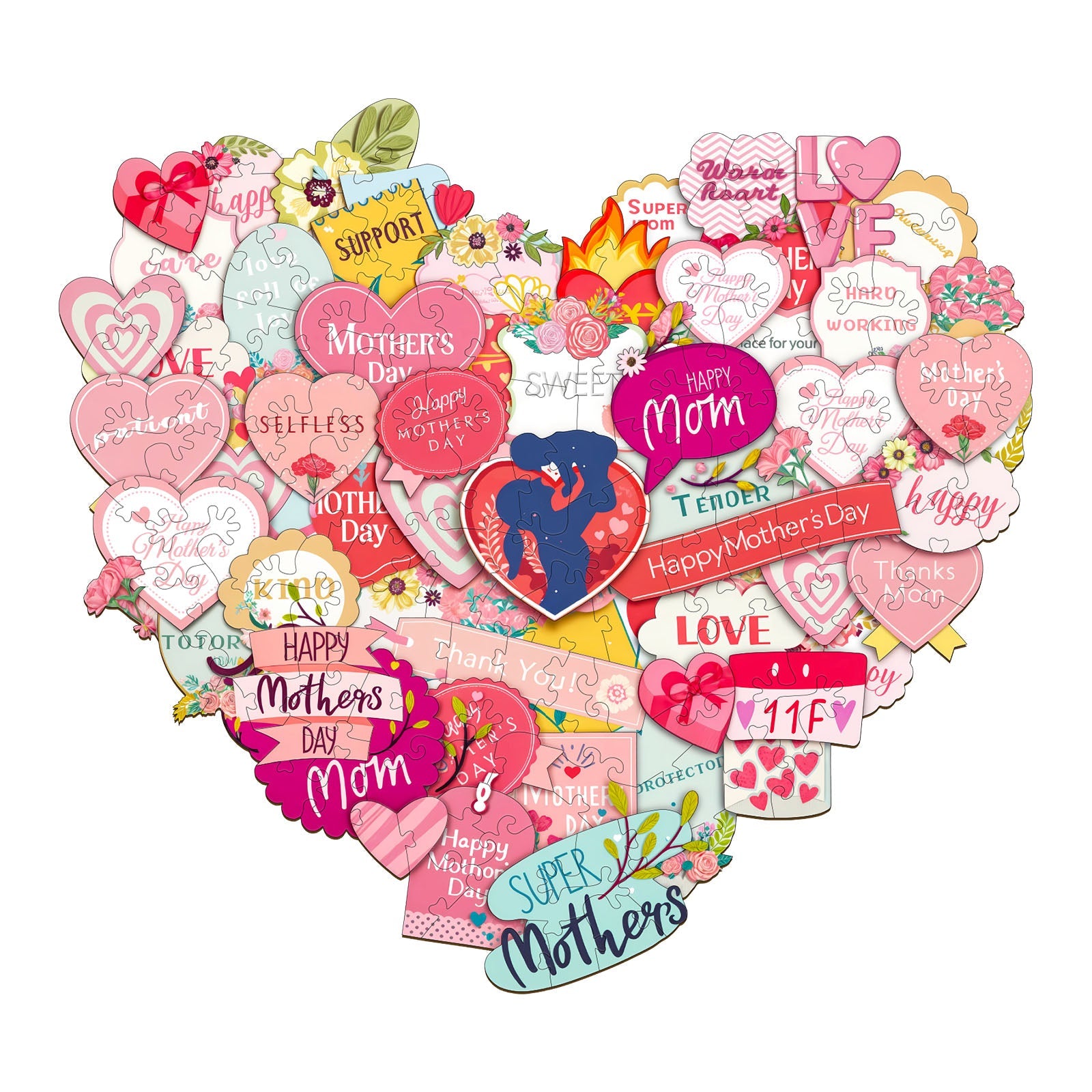 Letter to Mom Wooden Jigsaw Puzzle