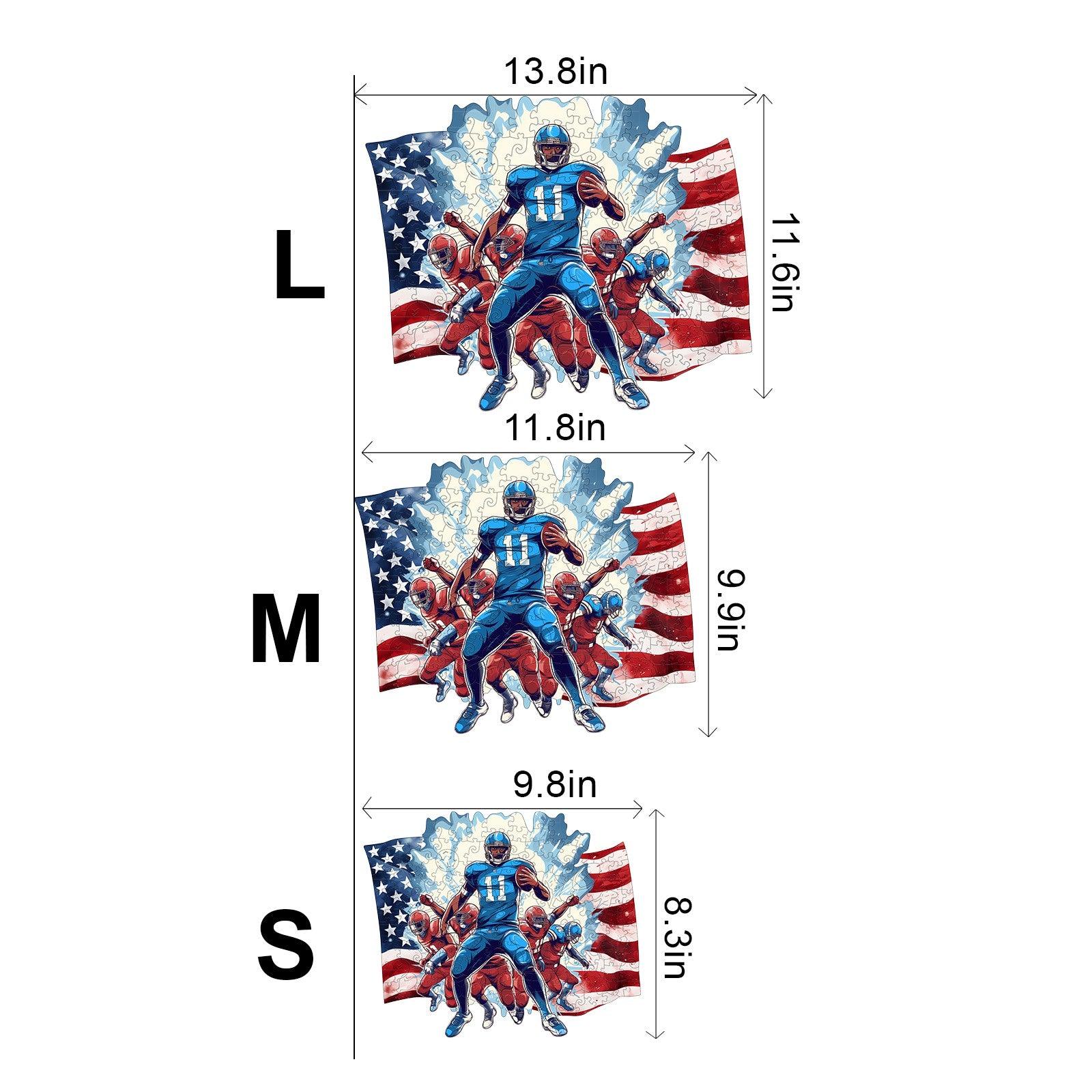 American Football Wooden Jigsaw Puzzle