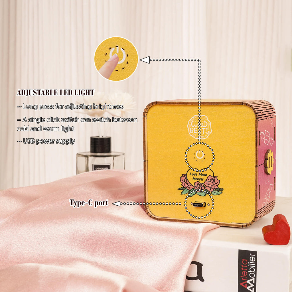 The letter is short but the love is deep Kit - Personalized 3D Wooden Puzzle Night Light