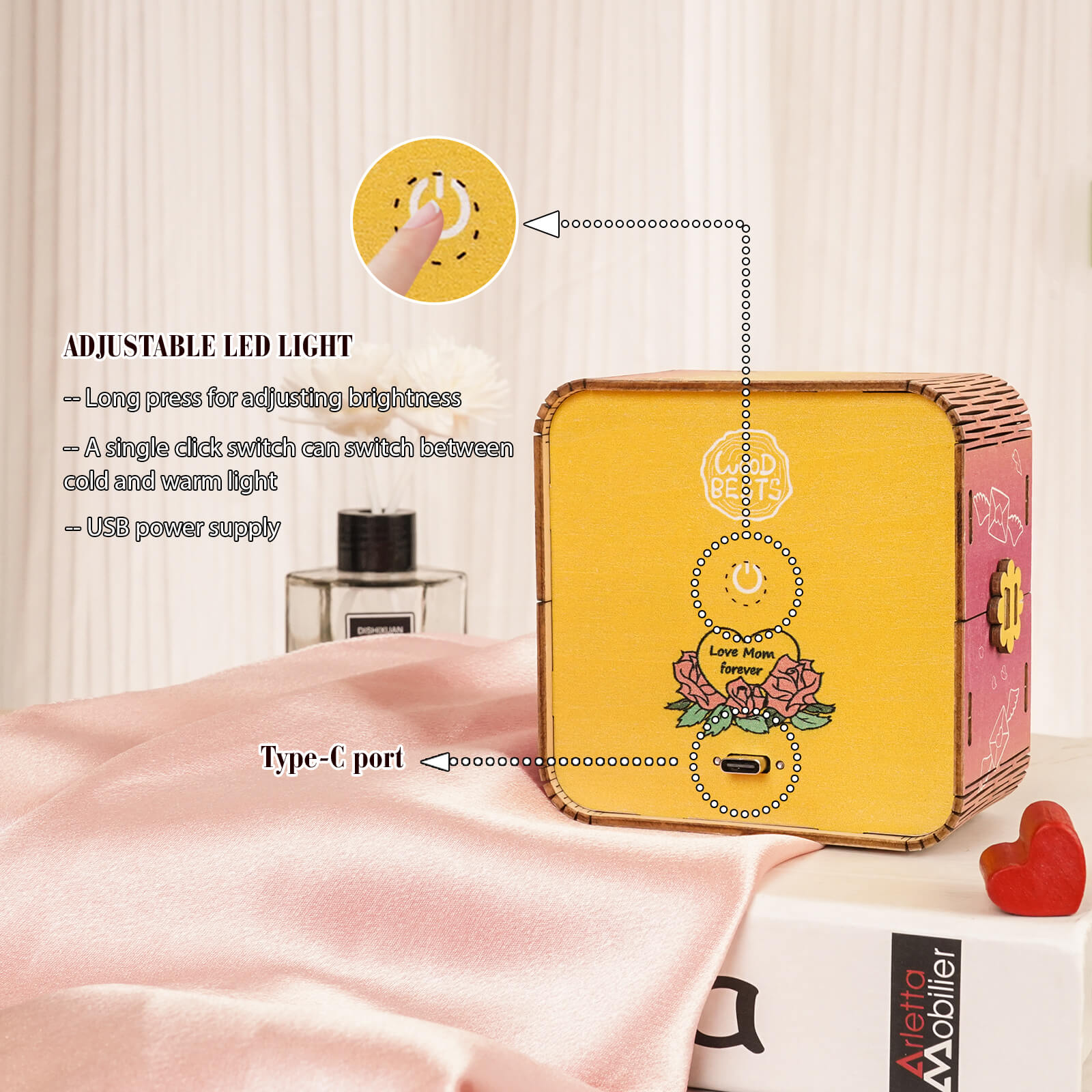 The letter is short but the love is deep Kit - Personalized 3D Wooden Puzzle Night Light