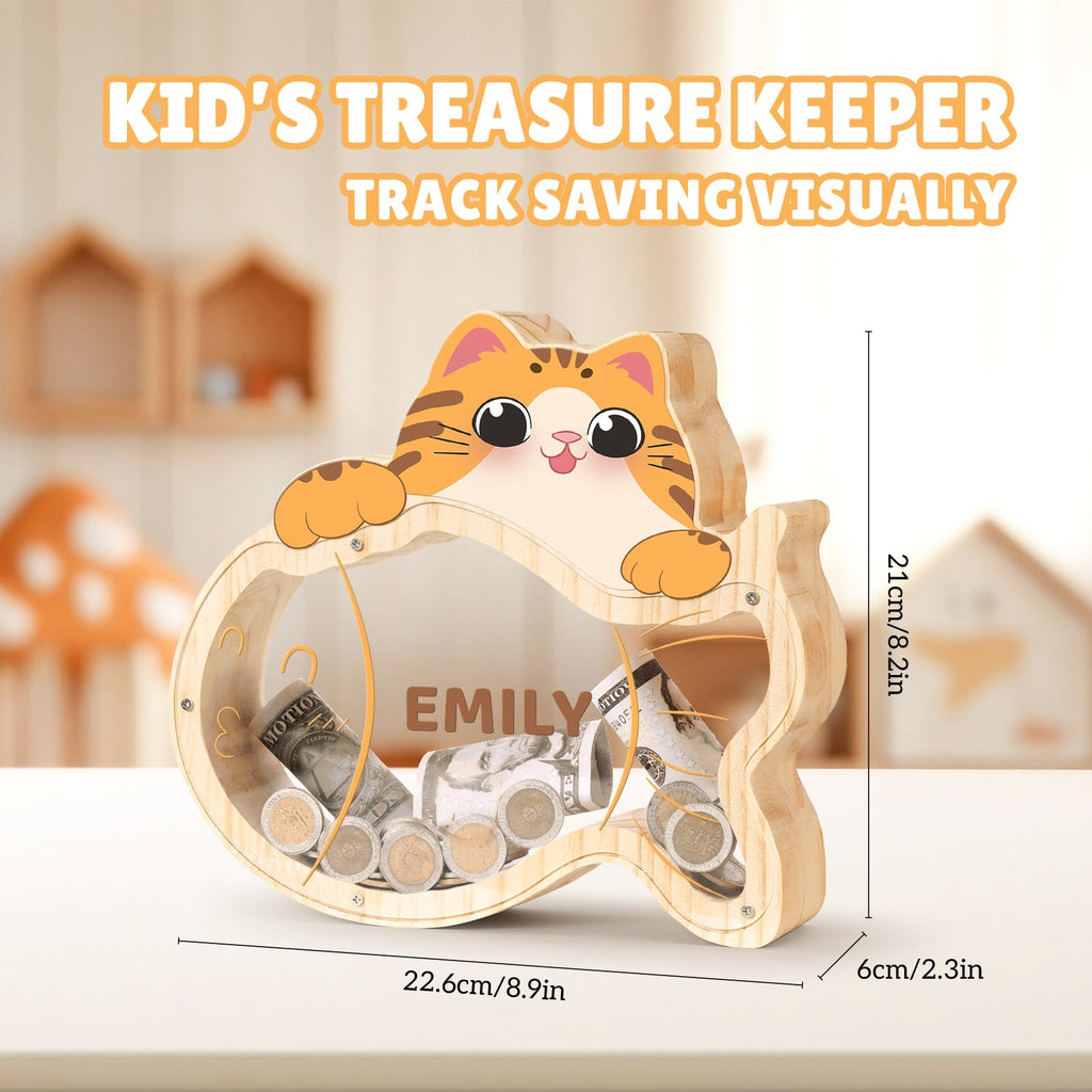 Customized Kitten Shaped Children's Piggy Bank