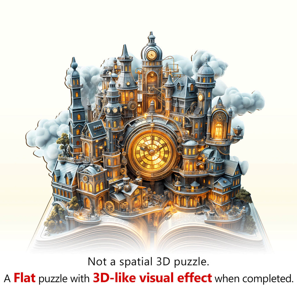Clockwork City Wooden Jigsaw Puzzle