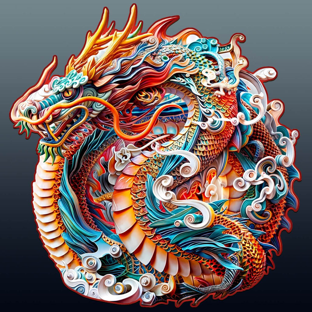 3D Chinese Dragon-2 Wooden Jigsaw Puzzle