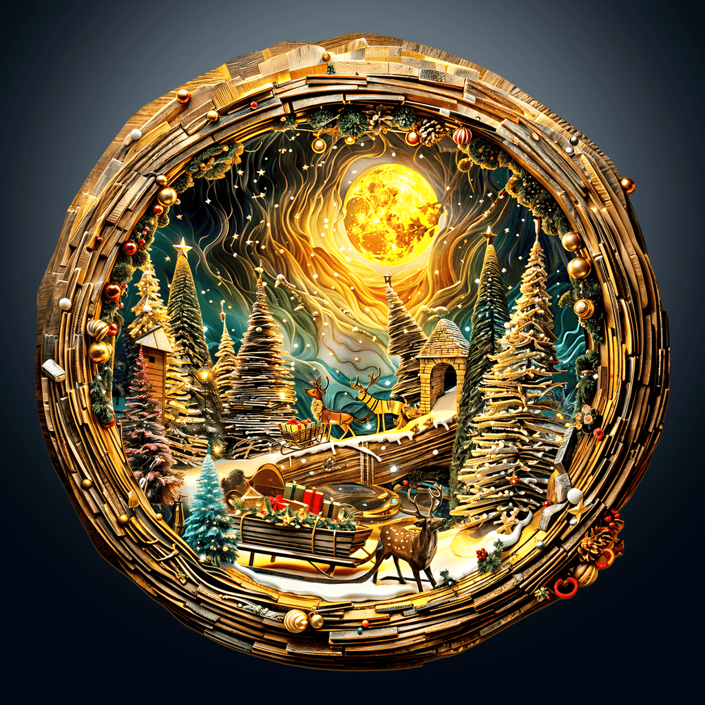 3D Christmas Eve-2 Wooden Jigsaw Puzzle