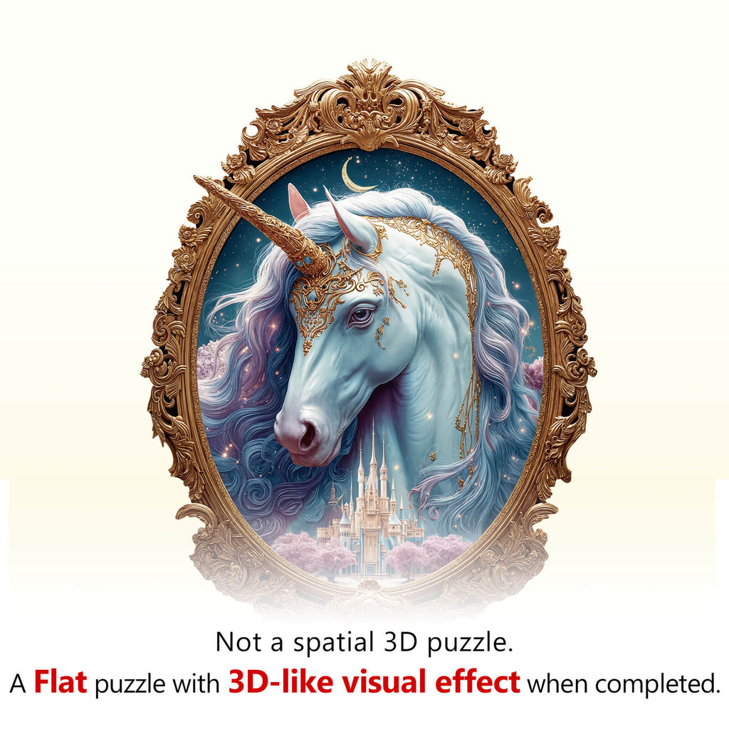 Unicorn Mirror Wooden Jigsaw Puzzle