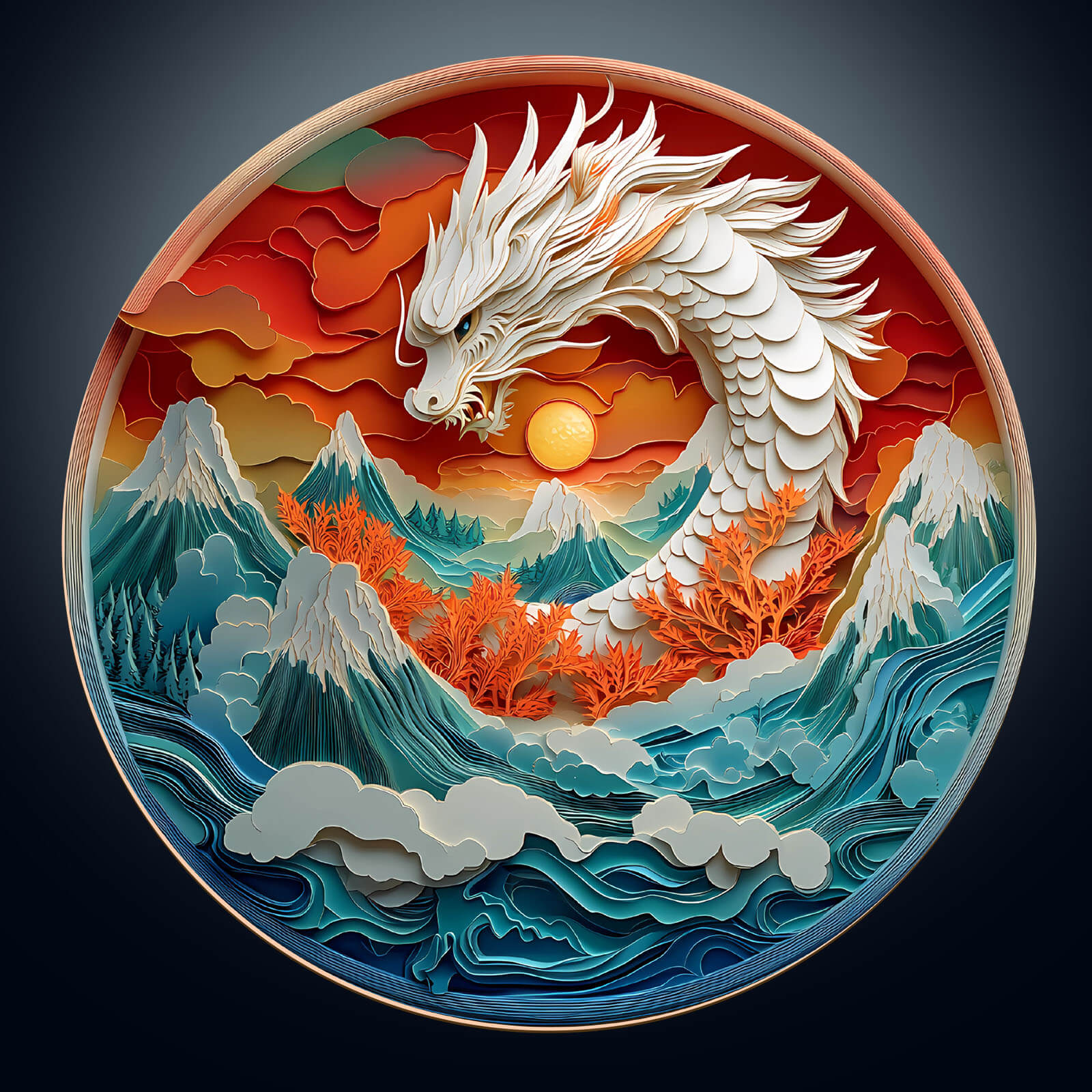 3D Colorful Dragon-2 Wooden Jigsaw Puzzle