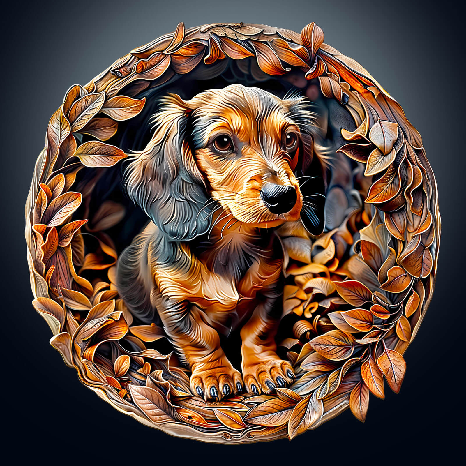 3D Dachshund-2 Wooden Jigsaw Puzzle