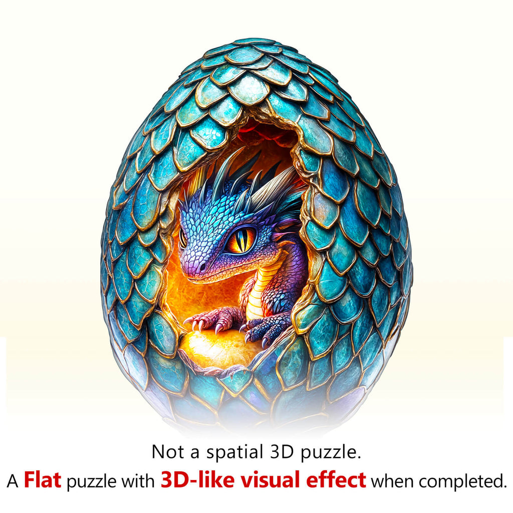 Draconic Rebirth-3  Wooden Jigsaw Puzzle