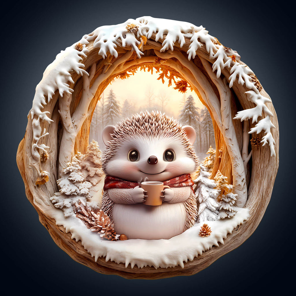 3D Cave Hedgehog Wooden Jigsaw Puzzle
