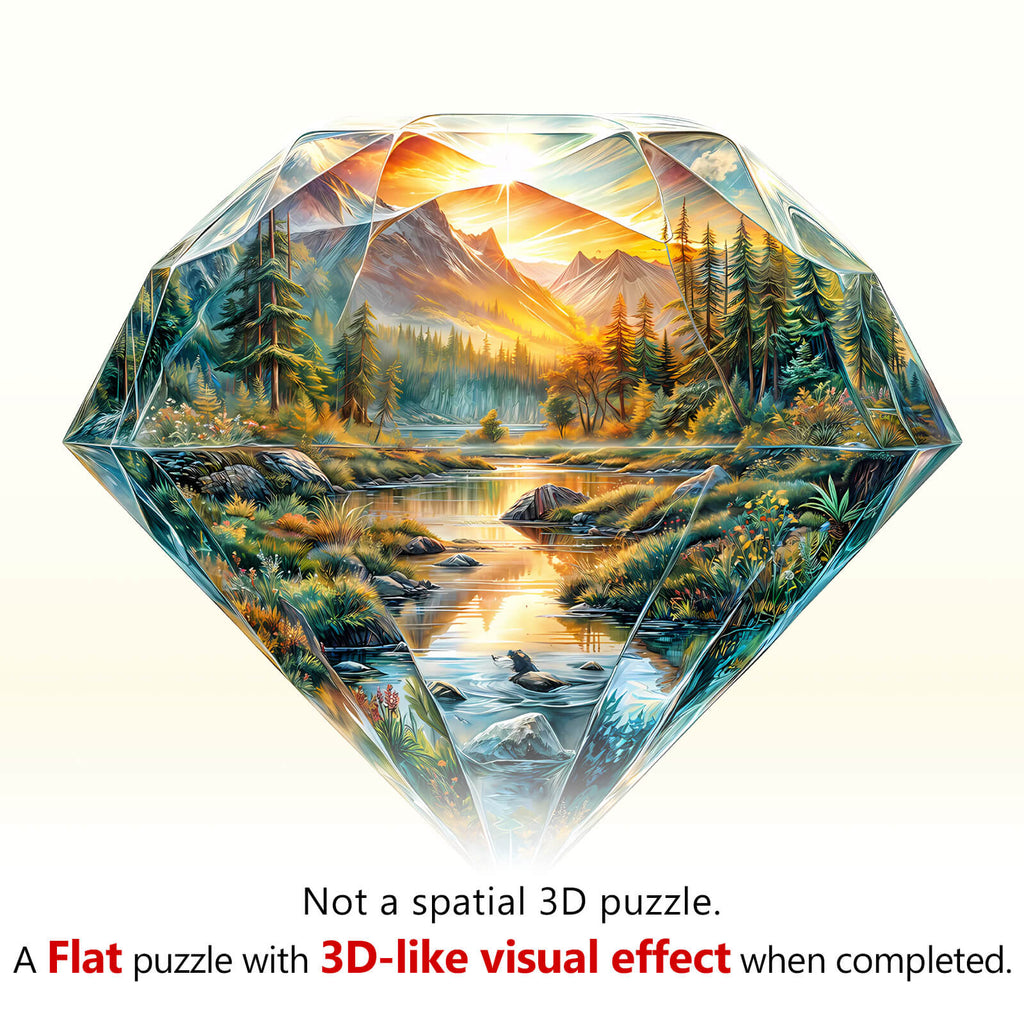 Diamond Landscape Wooden Jigsaw Puzzle