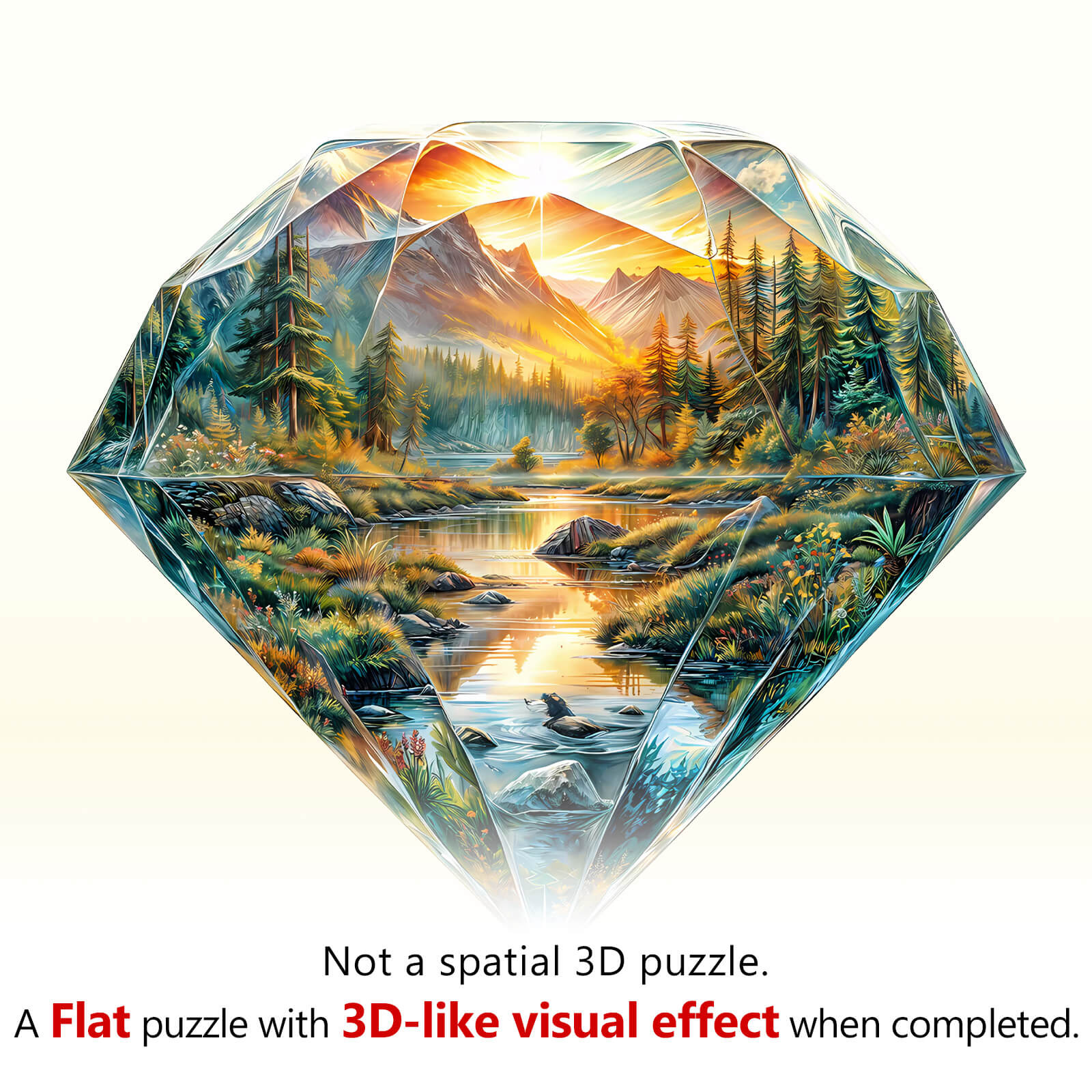 Diamond Landscape Wooden Jigsaw Puzzle
