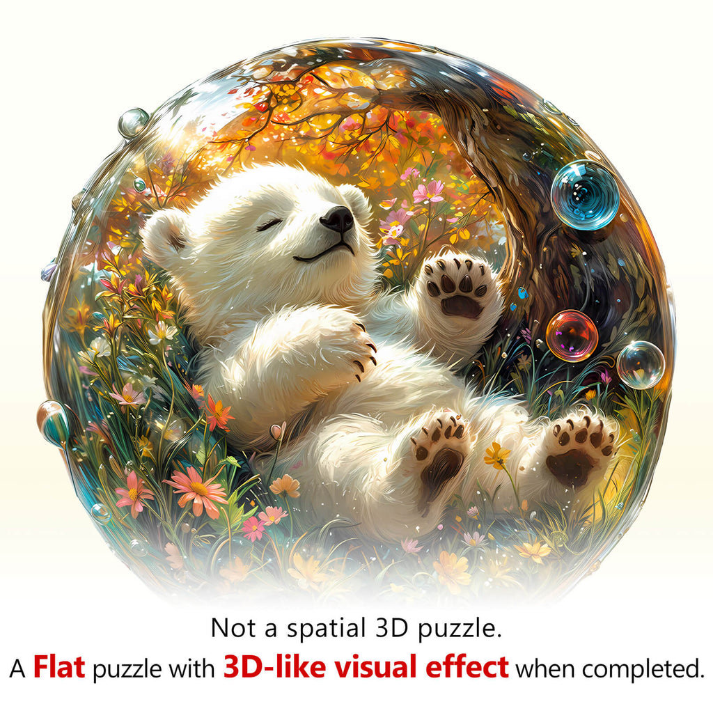 Bubble bear Wooden Jigsaw Puzzle