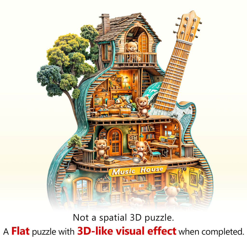 Music House-1 Wooden Jigsaw Puzzle