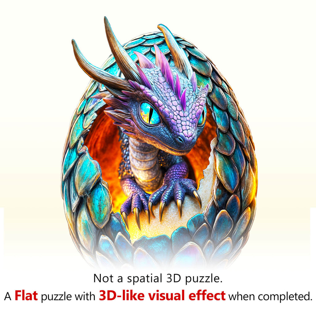 Draconic Rebirth  Wooden Jigsaw Puzzle