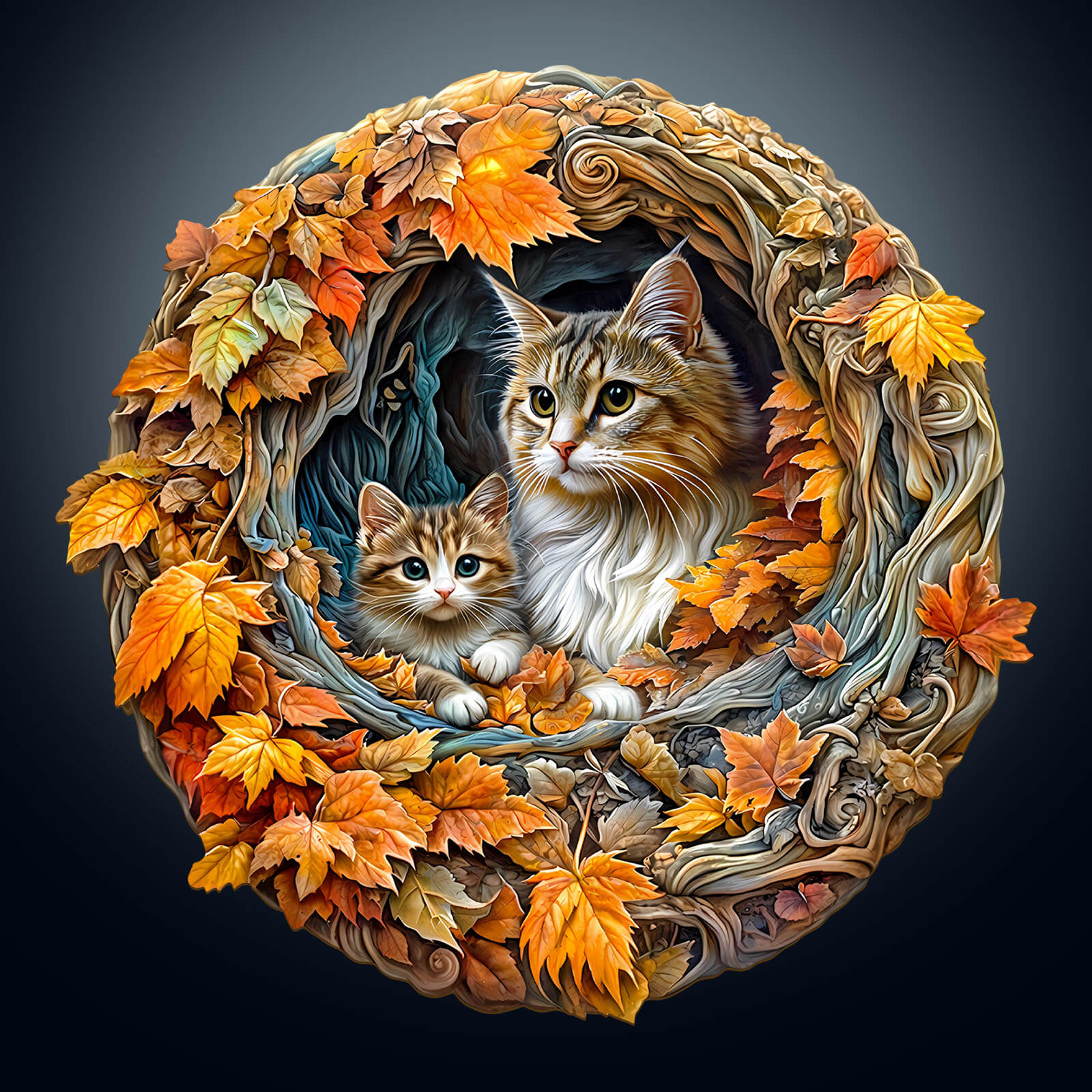 3D  cat mom Jigsaw Puzzle